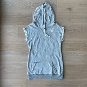 PINK VS Grey swim coverup with hood